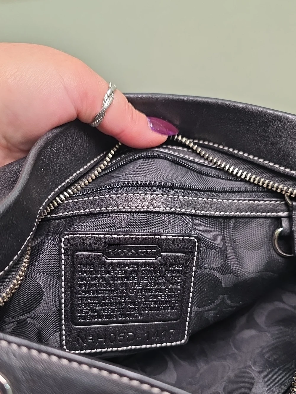 COACH 1417 Y2K Vintage East West Legacy Tassel Black Leather Shoulder Bag EUC